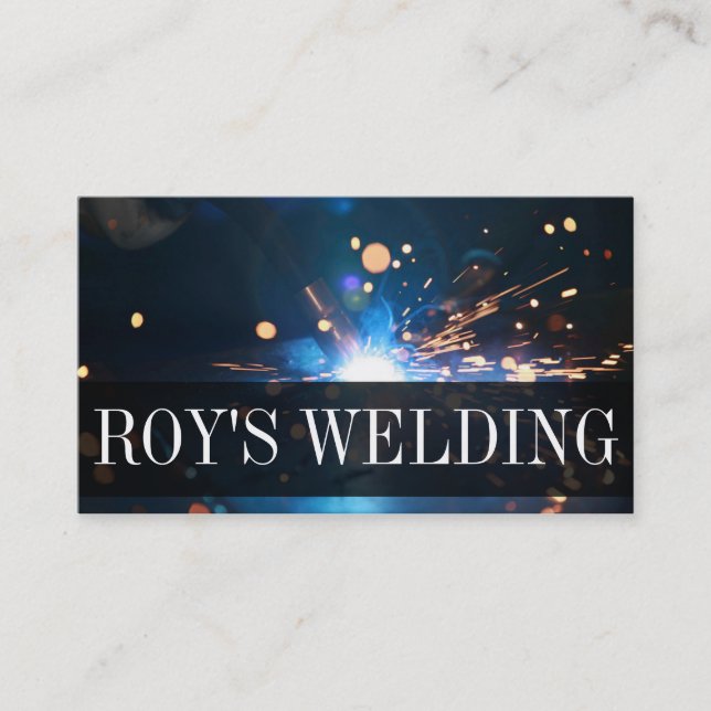Welding Welder Construction Business Card (Front)