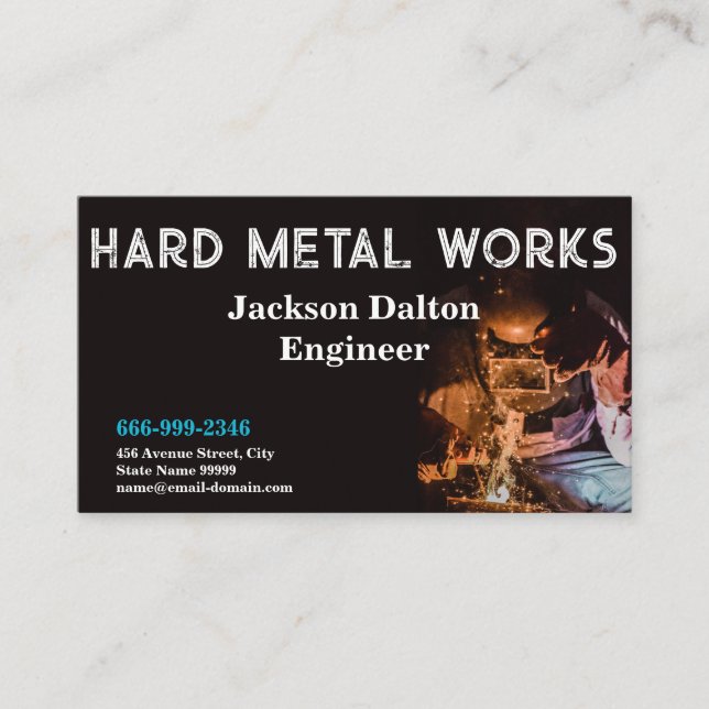 Welding Welder Construction Business Card (Front)