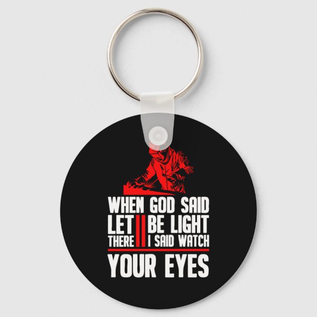 Welding Welder Fabricator Key Ring (Front)