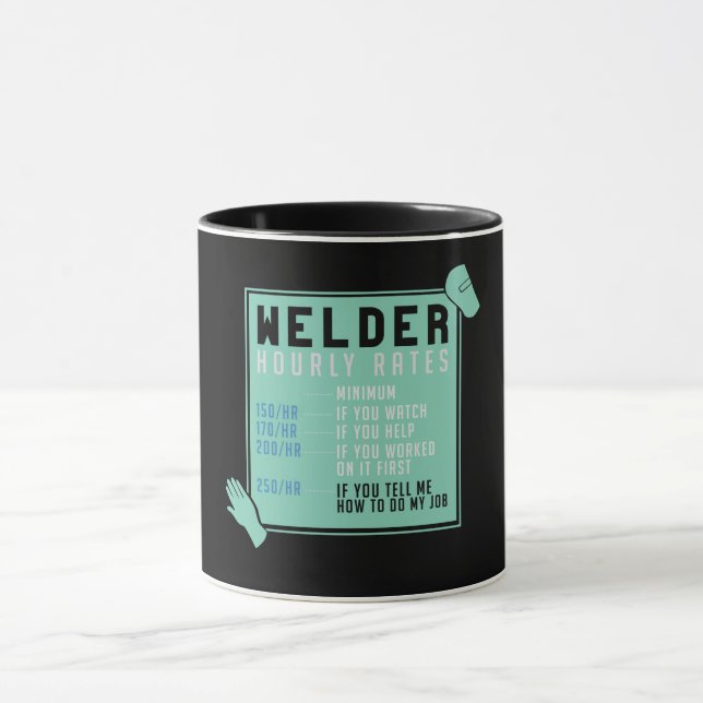 Welding - Welder Hourly Rates Mug (Center)