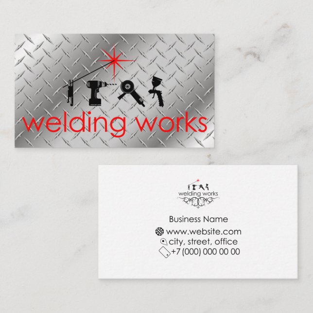 Welding work business card (Front/Back)