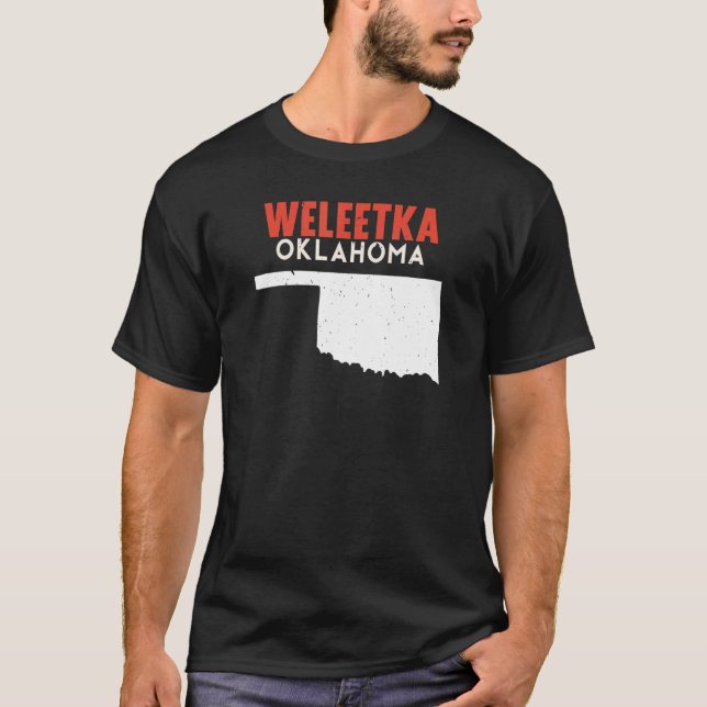 Weleetka USA State America Travel Oklahoman T-Shirt (Front)