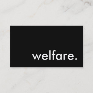 welfare. business card