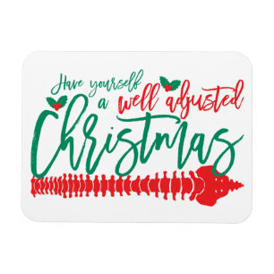 Well Adjusted Christmas Chiropractic Magnet