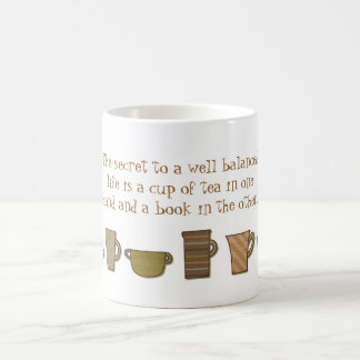 Well Balanced Life Cup of Tea Book Mug