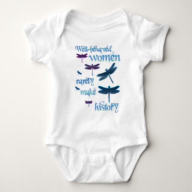 Well-behaved Dragonflies Baby Bodysuit (Front)