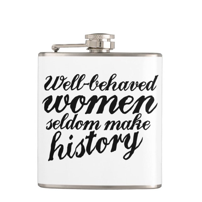 Well behaved women hip flask (Front)