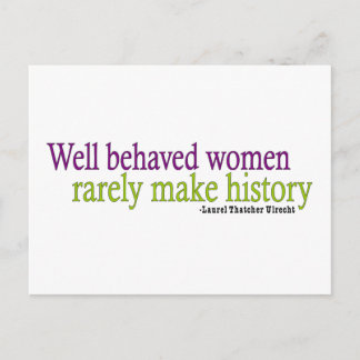 Well Behaved Women  Postcard