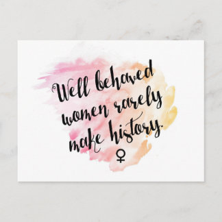 Well Behaved Women Postcard