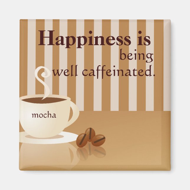 Well Caffeinated Magnet for Coffee Lovers (Front)