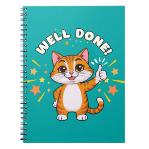 Well Done !  Cat Notebook