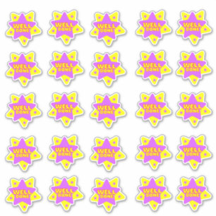 Well Done Colourful Reward Teacher Stickers Pack