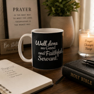 'Well Done' Faith Matthew 25:23 Morning Devotion Coffee Mug