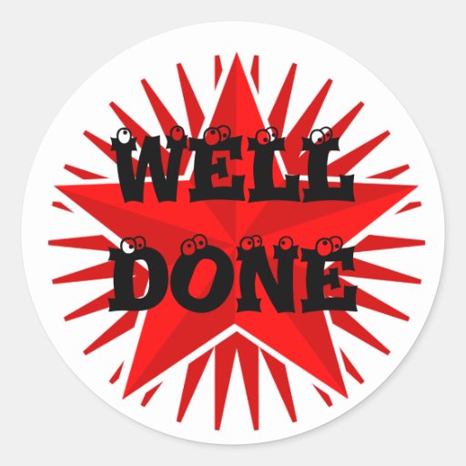 Well Done Star Sticker | Zazzle