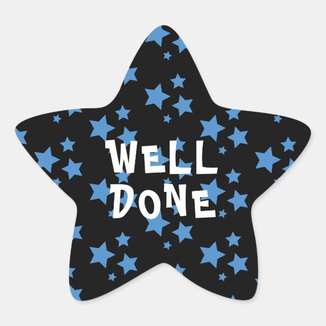 Well Done Teacher Encouragement Star Sticker (Front)