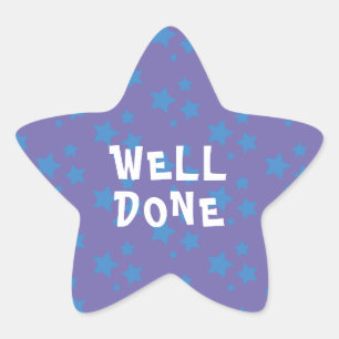 Well Done Teacher Purple Star Sticker