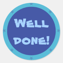 Well Done! - Teacher sticker series (blue 1)