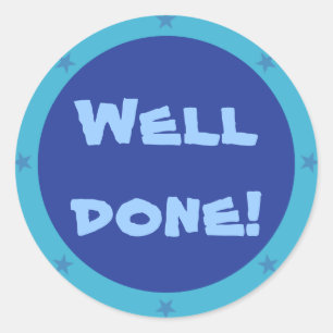 Well Done! - Teacher sticker series (blue 1)