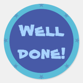 Well Done! - Teacher sticker series (blue 1)