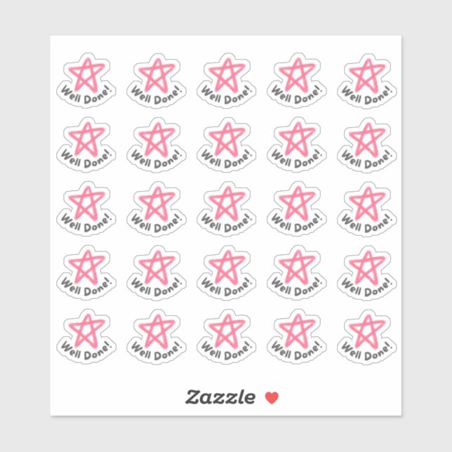 Well Done! Teachers Parents Stickers (Sheet)