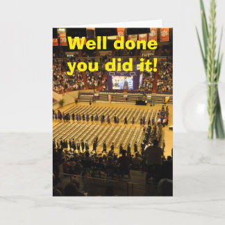 Well done you did it. card