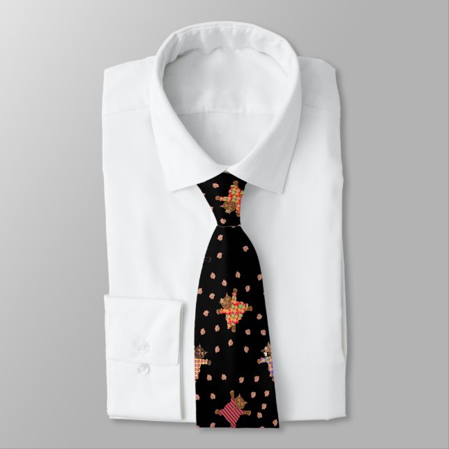 Well Dressed Cats Making Paw Trails Tie (Tied)