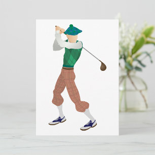 Well Dressed Golfer Invitation