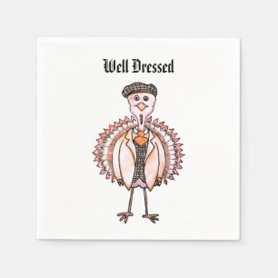 Well Dressed Thanksgiving Turkey Napkin
