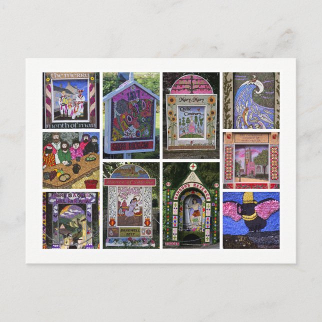 Well-dressings postcard (Front)