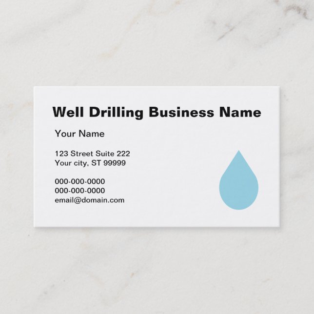 Well Drilling Business Card (Front)