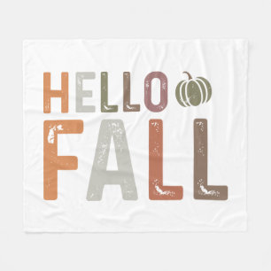 Well Hello Fall Fleece Blanket