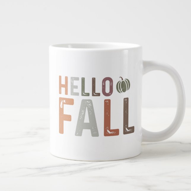 Well Hello Fall Large Coffee Mug (Right)