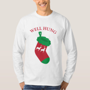 Well Hung Christmas Stocking T-Shirt