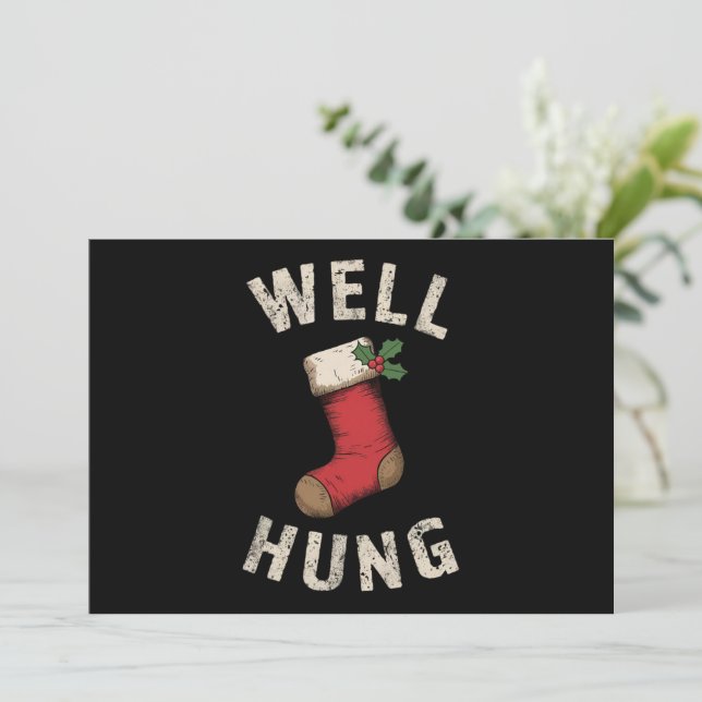 Well Hung Dirty Christmas Stocking Holiday Gift  (Standing Front)