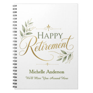 We'll Miss You Around Here Personalised Name Notebook