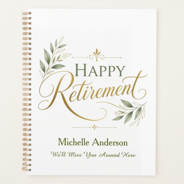 We'll Miss You Around Here Personalised Name Planner (Front)