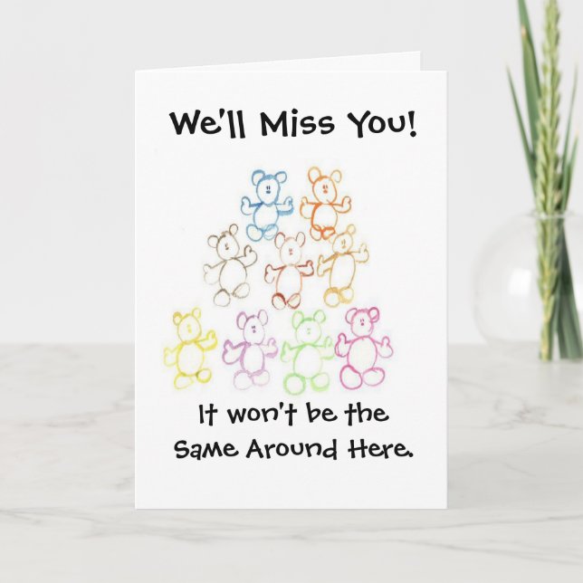 "We'll Miss You" or  "Happy Graduation" Card (Front)