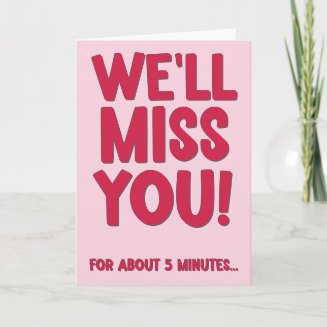 We'll Miss You Retirement Card (Front)