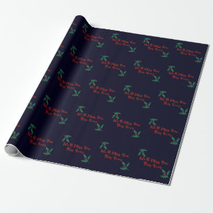 We'll Miss You Social Distancing Christmas Wrapping Paper