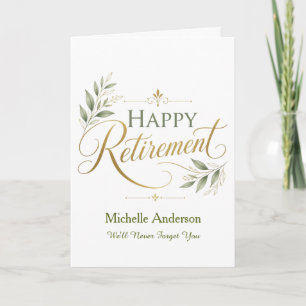 We'll Never Forget You Personalised Name Card