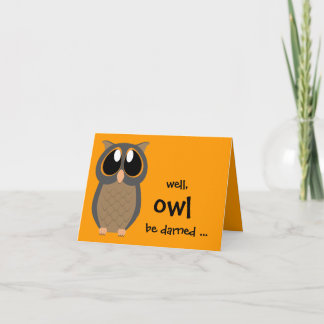 Well OWL be darned ... Note Card Stationary