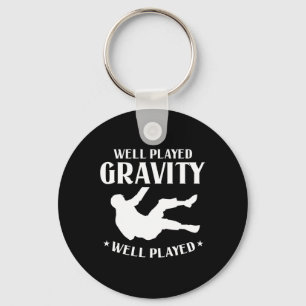 Well Played Gravity Fun Slip And Fall On Ground Br Key Ring