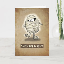 Well Preserved Old Cartoon Mummy Birthday  Card