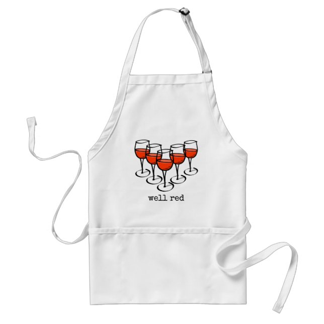 Well Red Wine Glasses Standard Apron (Front)
