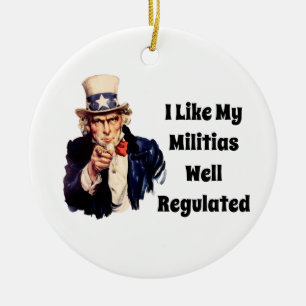 Well Regulated Militia Ceramic Tree Decoration