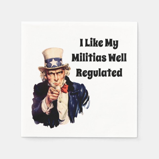 Well Regulated Militia Napkin (Front)
