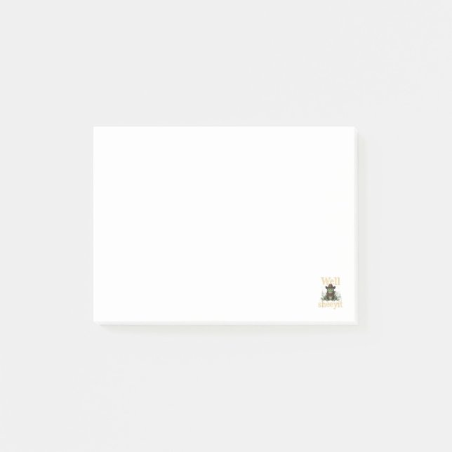 Well Sheeyit Funny Cowboy Frog Western Humour Meme Post-it Notes (Front)