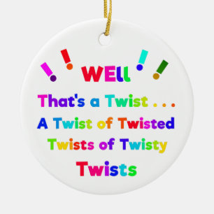 Well, That's a Twist! Ceramic Tree Decoration