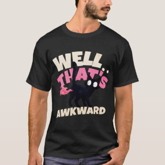 Well That's Awkward Funny Ghost Cat Meme T-Shirt