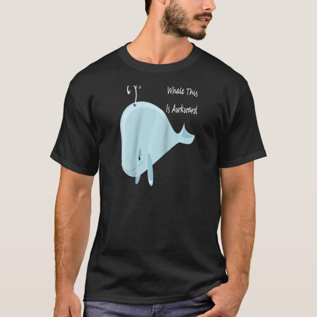 Well This Is Awkward  Whale This Is Awkward Raglan T-Shirt (Front)